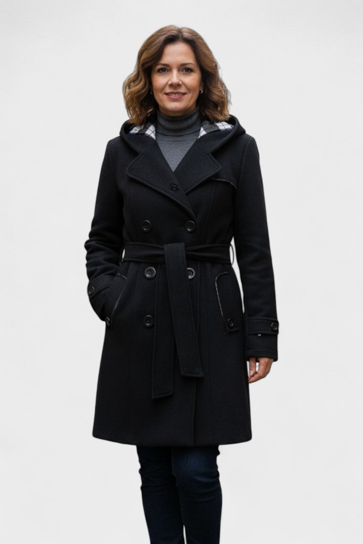 Leona™ | Elegant dobbeltradet frakke
