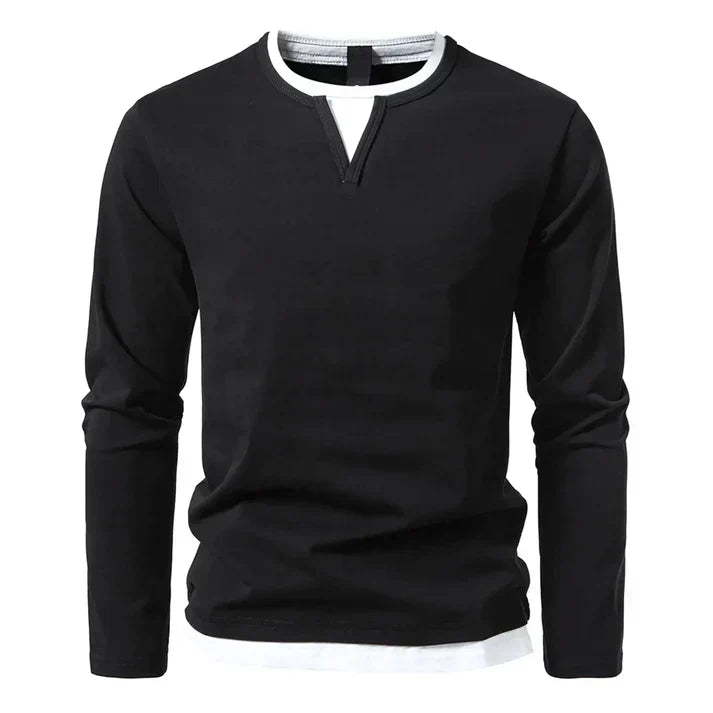 Alwin Premium Langærmet T-shirt i kæmmet bomuld